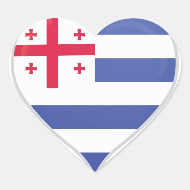 Ajaria love flag pride heart sticker (Front)