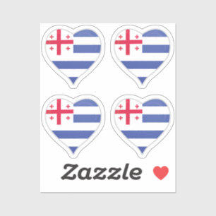 Ajaria love flag pride heart sticker