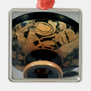 Ajax, urged on by Athena Metal Ornament