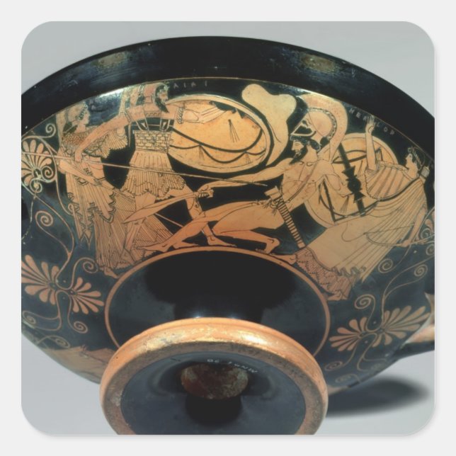 Ajax, urged on by Athena Square Sticker (Front)