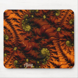AJAY ~Personalised Fractal Design ~ Earthy Worms ~ Mouse Pad