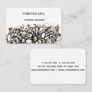 Ajella Black and white Business Card