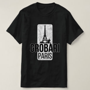 Ajfelov Toranja Francuska Grobari Paris Crno Beli T-Shirt