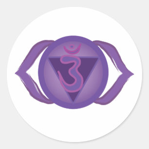 Ajna or Third eye Chakra Classic Round Sticker