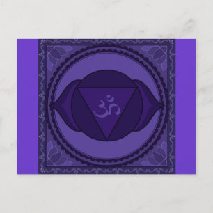 Ajna or third eye chakra Postcard