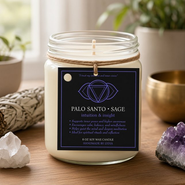 Ajna Third Eye Chakra Candle Label (Creator Uploaded)
