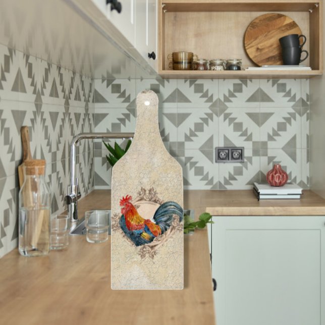 AJR-PAPER-Black-Vintage-Rooster-1b.jpg Cutting Board (Creator Uploaded)