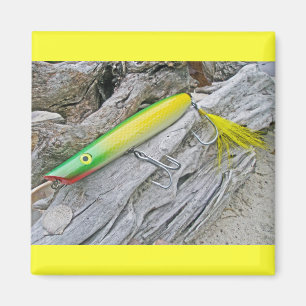 AJS Popper "Green Greenie" Saltwater Fishing Lure Magnet