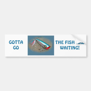 AJS Saltwater Lure Popper Blue Dragon Items Bumper Sticker