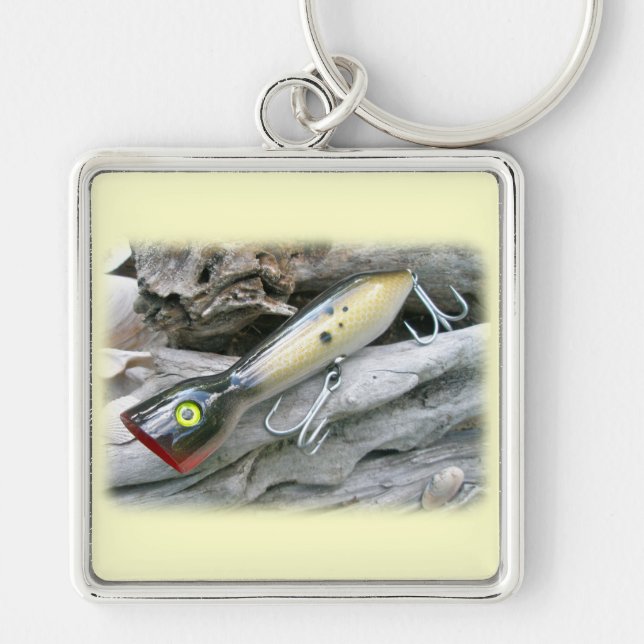 AJS Saltwater Lure Popper Coordinating Items Key Ring (Front)