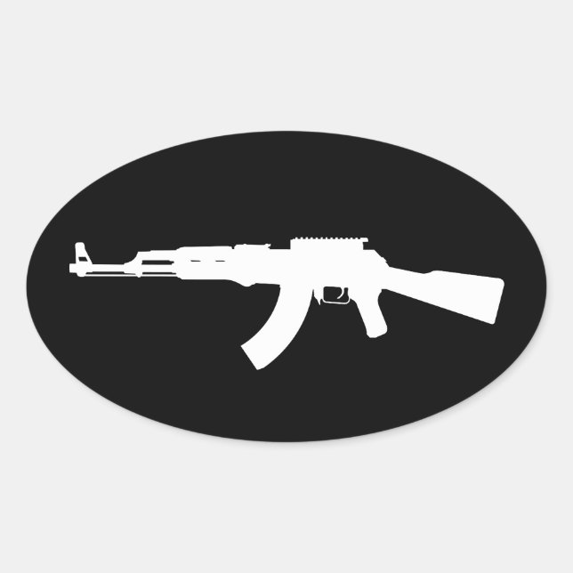 ak47 oval sticker (Front)