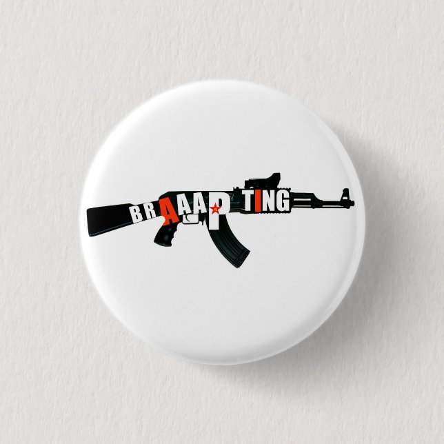 ak 47 3 cm round badge (Front)