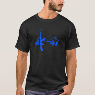 AK-47 AKM Assault Rifle Logo Blue.png T-Shirt