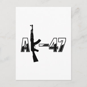 AK-47 AKM Assault Rifle Logo Postcard