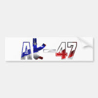 AK-47 AKM Assault Rifle Logo Red White And Blue.pn
