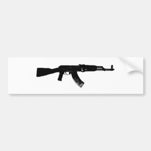 AK-47 Silhouette Bumper Sticker