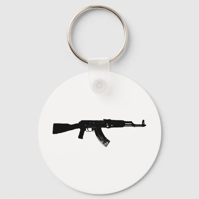 AK-47 Silhouette Key Ring (Front)