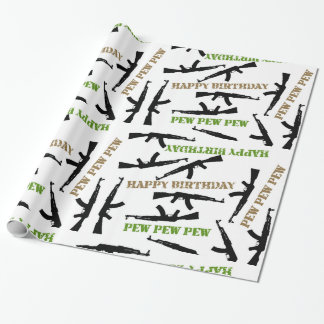 AK-47 Themed Birthday Wrapping Paper