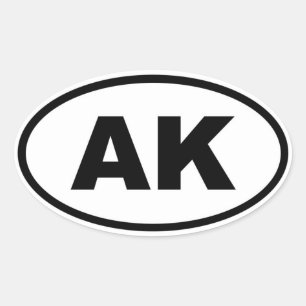 AK Alaska Oval Sticker