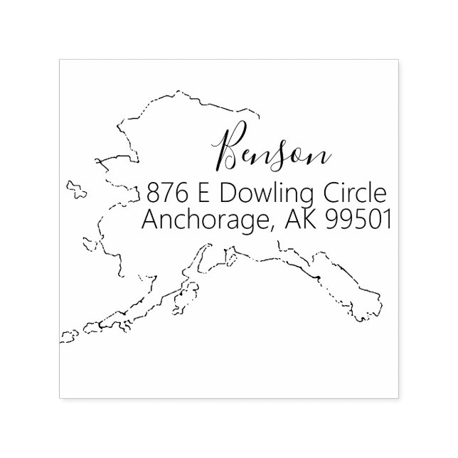 AK | State of Alaska Return Address Stamp (Design)