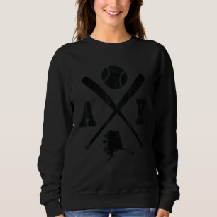 AK USA State - Baseball Player Alaska Sweatshirt