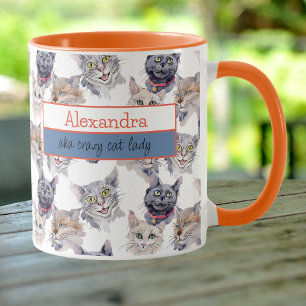 aka crazy cat lady mug