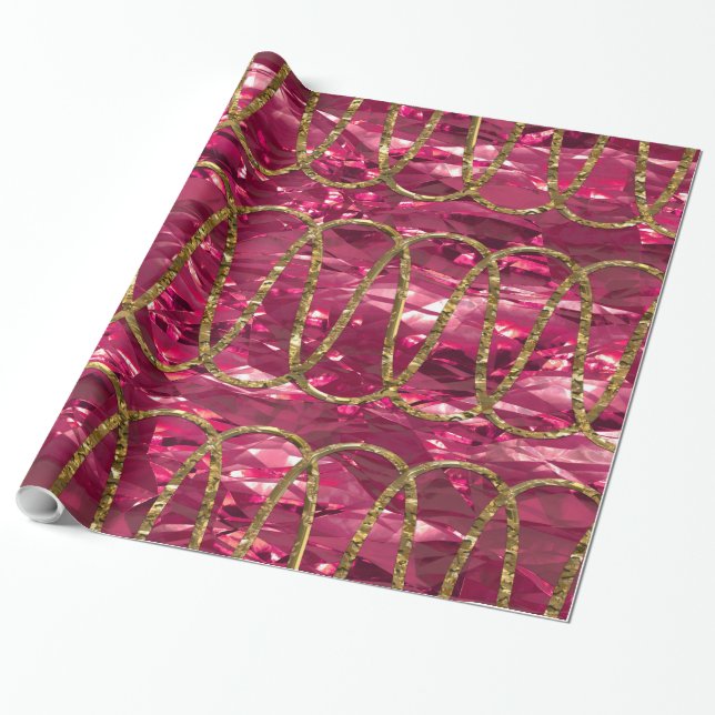 Aka Crimstone Elegant Wrapping Paper (Unrolled)
