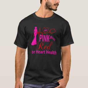 Aka Pink Goes Red For Heart Health Black Women Cos T-Shirt