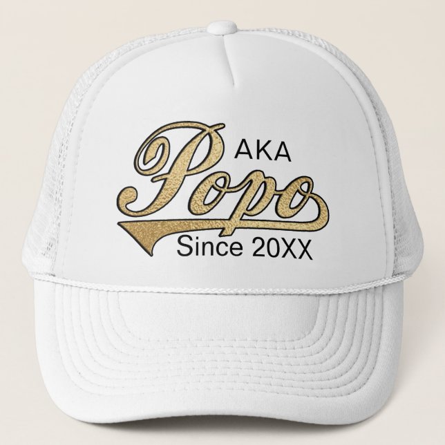 AKA PoPo Since .... Trucker Hat (Front)