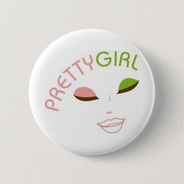 AKA Pretty Girl 6 Cm Round Badge (Front)