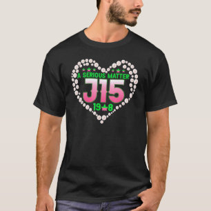 Aka Women J15 Founder S Day 1908 Pearl Heart T-Shirt