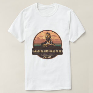 Akagera National Park Rwanda Vintage Safari Badge T-Shirt