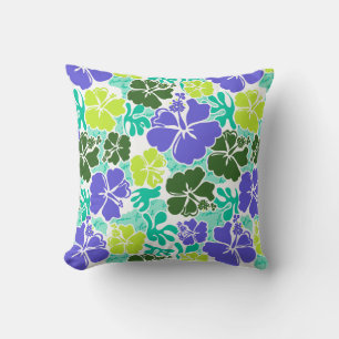 Akahai Hawaiian Hibiscus Tropical Floral Cushion