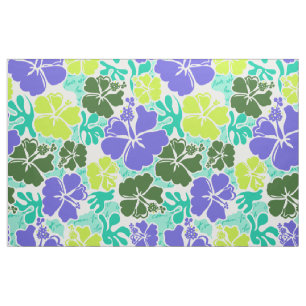 Akahai Hawaiian Hibiscus Tropical Floral Fabric