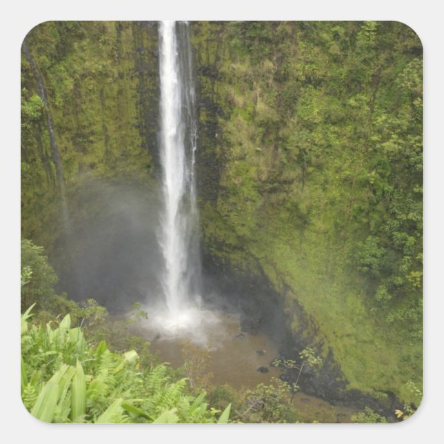 Akaka Falls, Hamakua Coast, Island of Hawaii, Square Sticker (Front)
