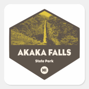 Akaka Falls State Park Hawaii Square Sticker