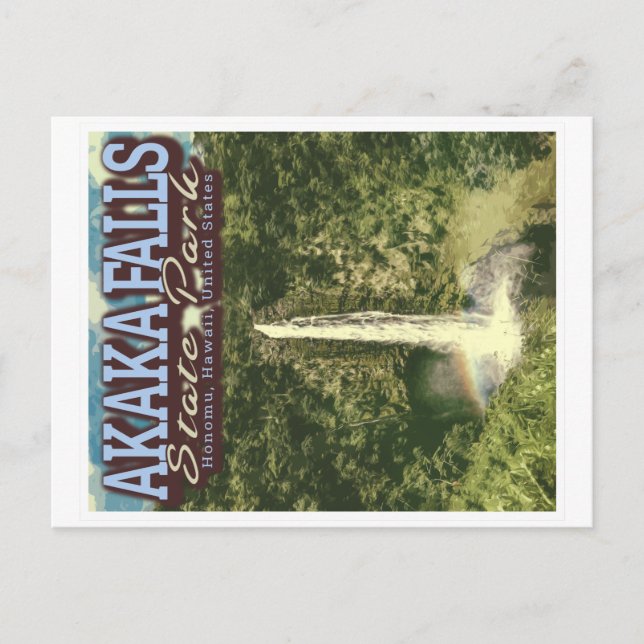 AKAKA FALLS STATE PARK - HONOMU HAWAII US POSTCARD (Front)