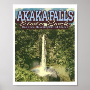 AKAKA FALLS STATE PARK - HONOMU HAWAII US POSTER
