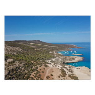 Akamas peninsula and Blue Lagoon Paphos, Cyprus Poster