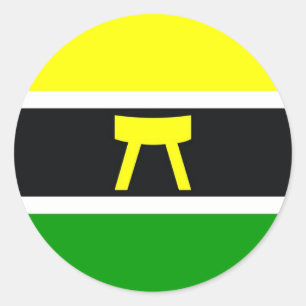 Akan people ethnic flag ghana kwa ivory coast classic round sticker