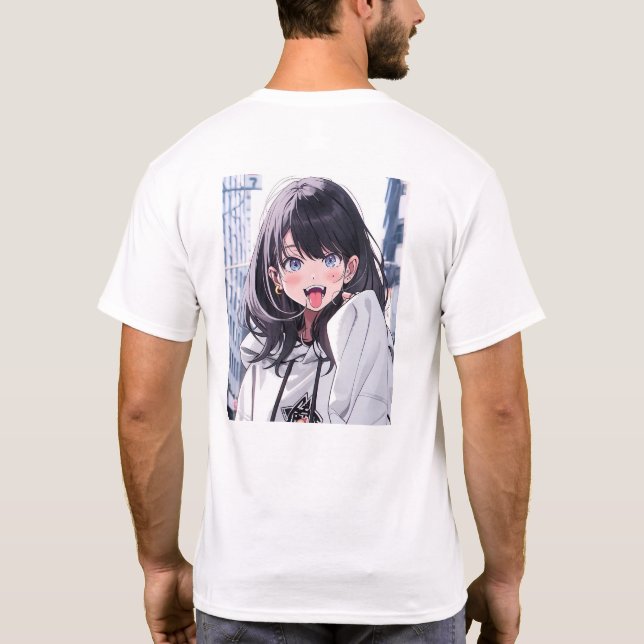 Akanbe JK|Backprint T-shirt | Sushi Musume Generat (Back)