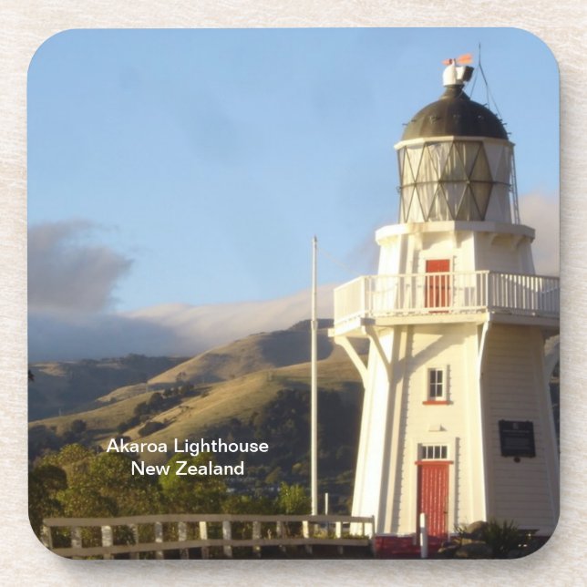 Akaroa Lighthouse, New Zealand Coaster (Front)