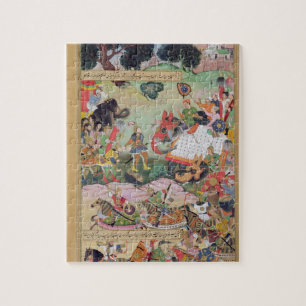 Akbar receiving the drums and standards captured f jigsaw puzzle