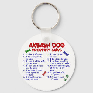 AKBASH DOG Property Laws 2 Key Ring
