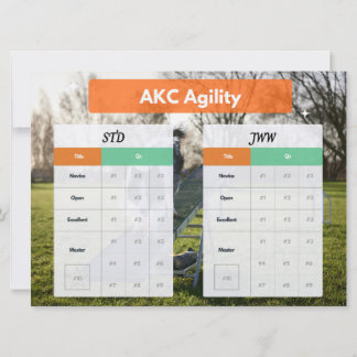 AKC Agility Master STD & JWW Titles Tracker