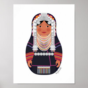 Akha of Thailand Matryoshka Poster