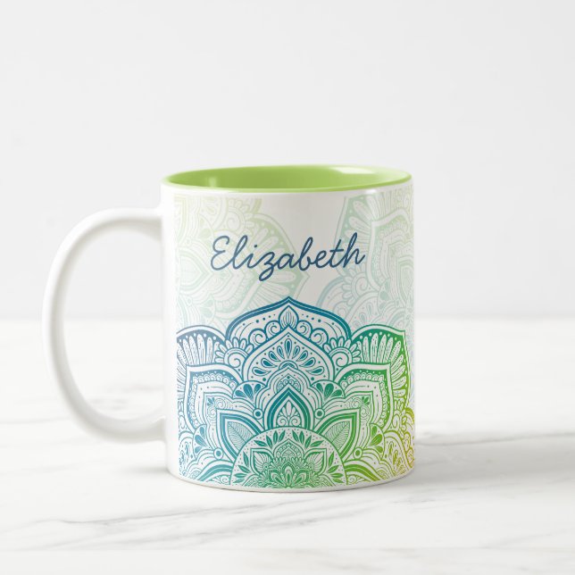Aki Mandala 11 oz. Personalized Mug (Left)