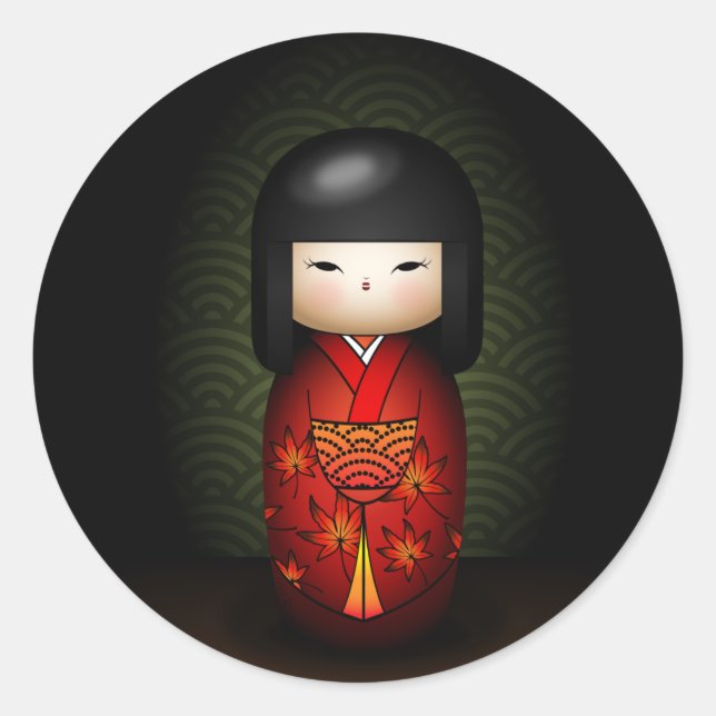 Akiko Classic Round Sticker (Front)