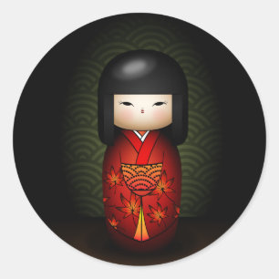 Akiko Classic Round Sticker