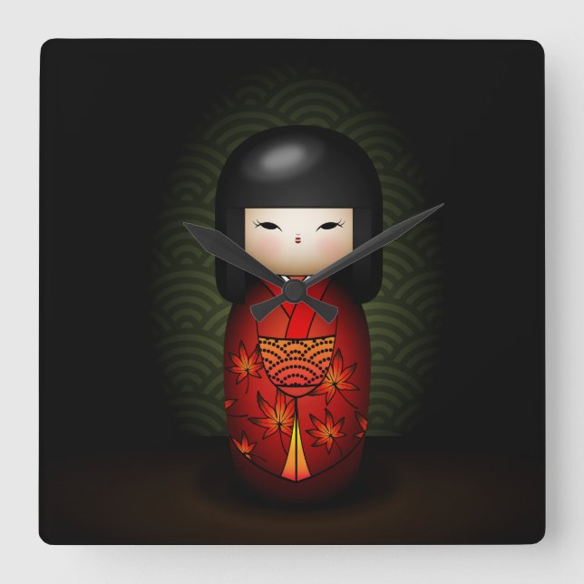 Akiko Square Wall Clock (Front)